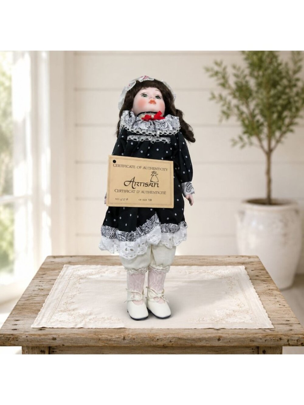 Vintage Artisan Dorothy Musical Porcelain Doll 16" Limited 554/720 Box COA